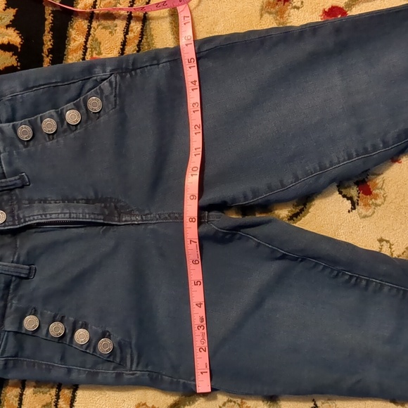 Gap Side Button High Rise Universal Legging Dark Wash 4/27 Short - Picture 8 of 13